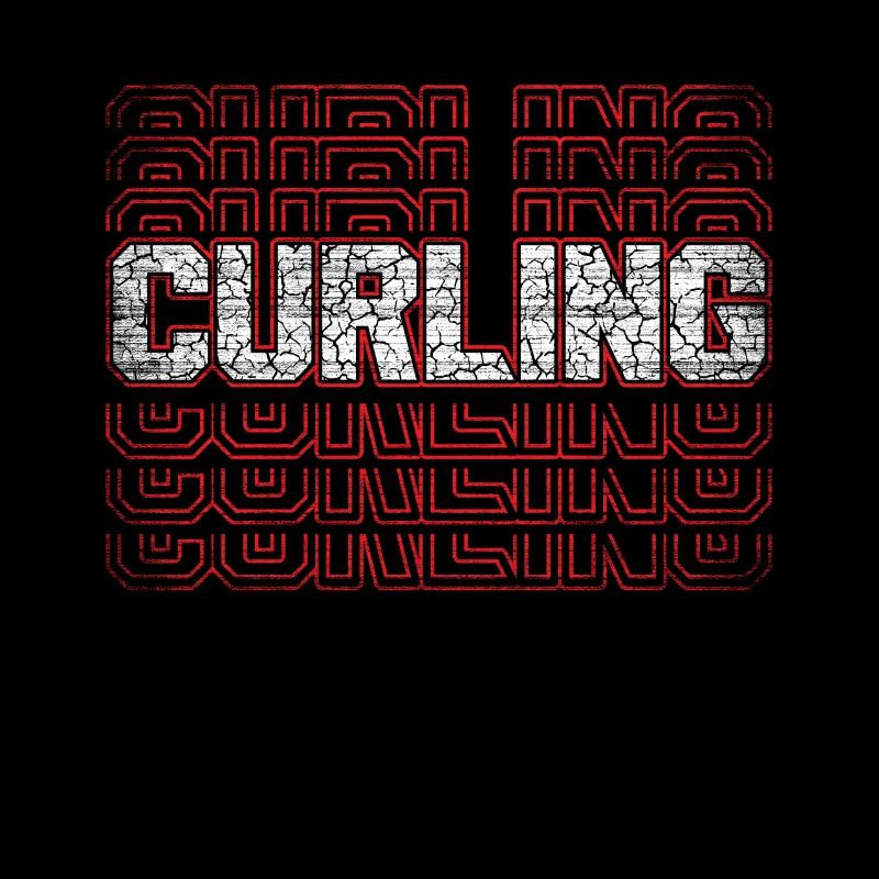 Conceptions de texte de curling cool pour les curleurs