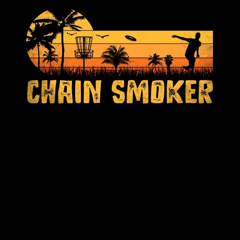 Retro Sunset Chain Smoker Disc Golf