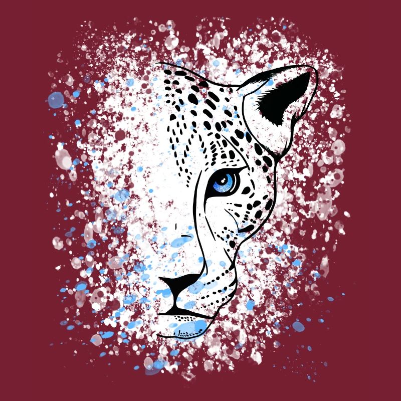 Schneeleopard Blaue Augen Cool