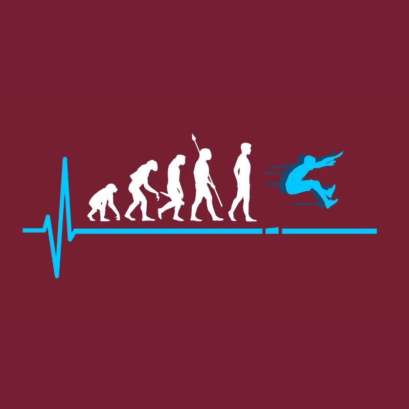 Weitsprung Evolution Leichtathletik