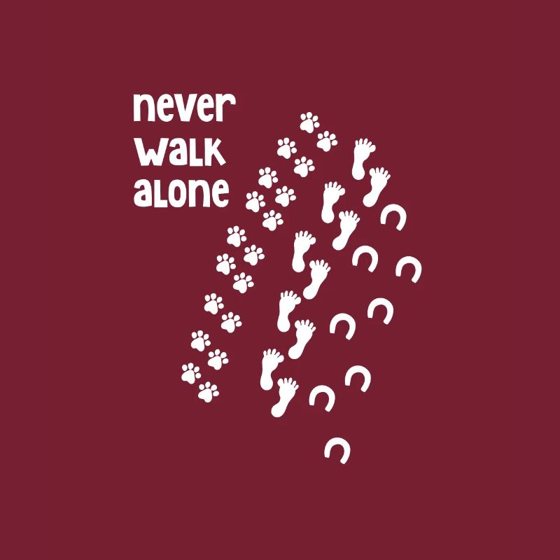 Never Walk Alone chien cheval chat