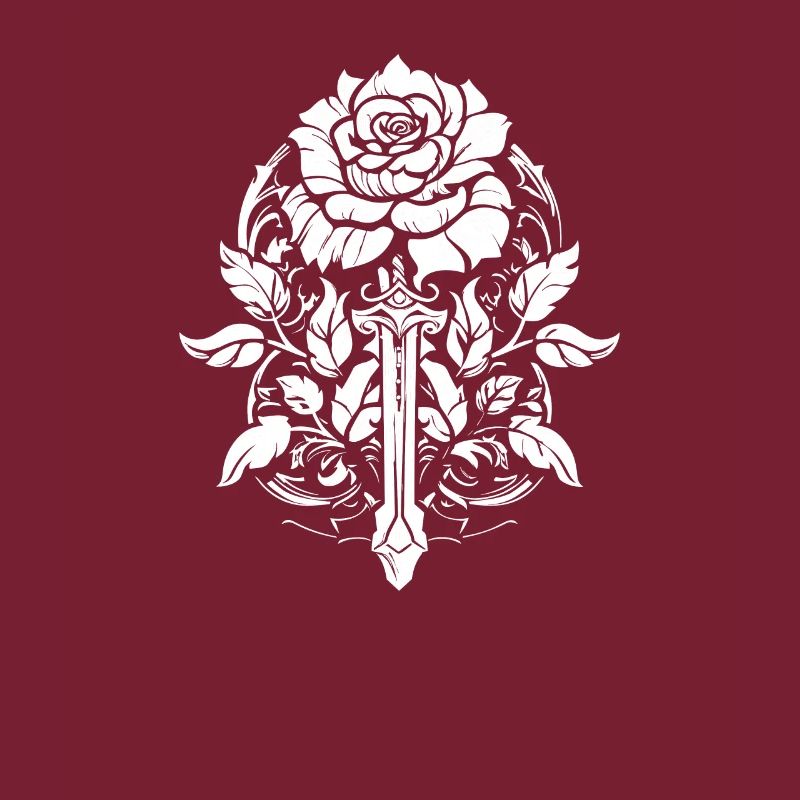 Rote Rose Goth Schwert