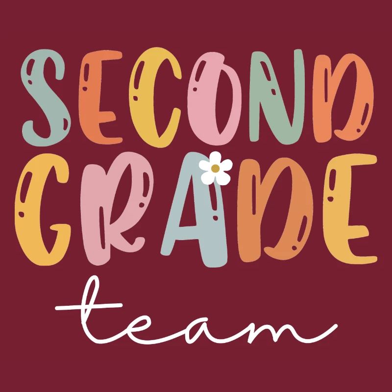 Team Second Grade 2nd Grade School Lehrer Geschenk