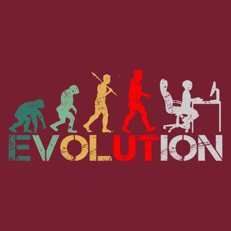Computer Nerd Programmierer Evolution witzige