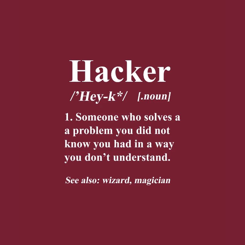 Hacker disant Hacking Nerd PC Geek