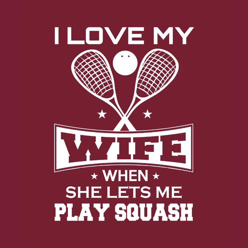 Squash Ehefrau Squashschläger Squashball
