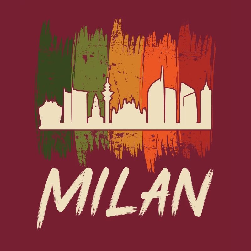 Mailand Retro Skyline mailänder Dom