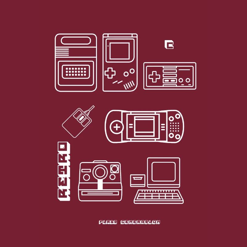 Retro Game Blueprint Nerd PC Game 8bit Console lol