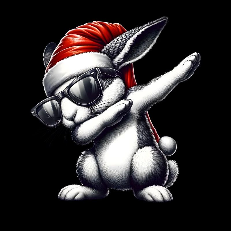 Dabbing Noël lapin de Pâques Dab Dance
