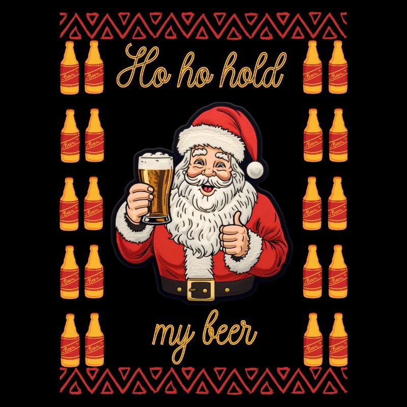 Pull de Noël moche, Tiens ma bière
