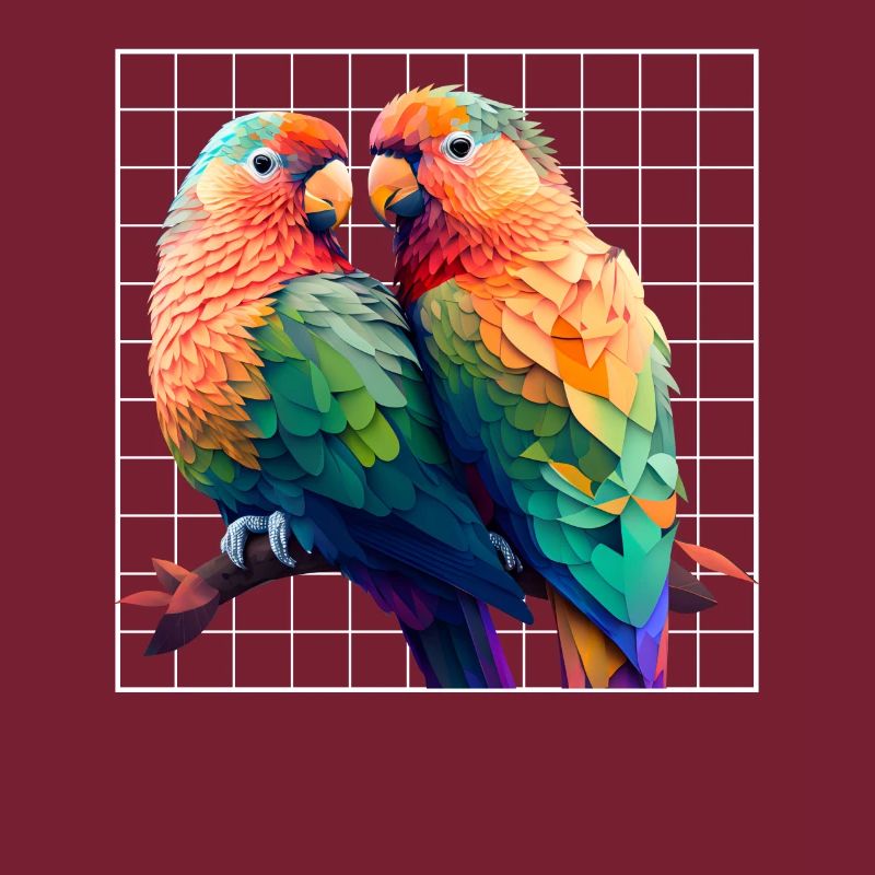 Inséparables Perroquets Amis Oiseaux Amis Oiseaux