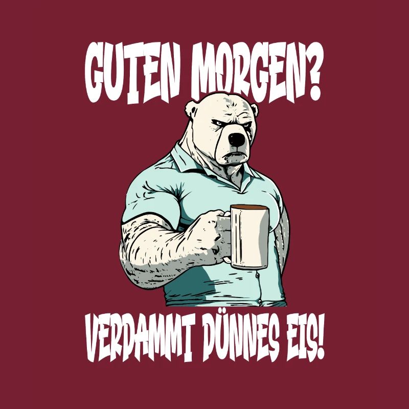Kaffee Morgenmuffel grumpy Eisbär