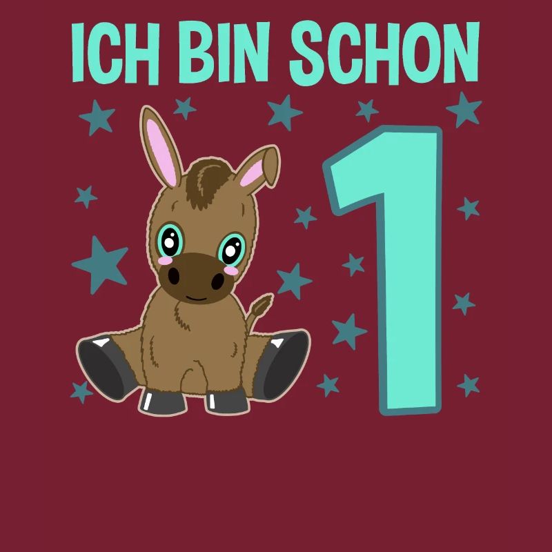 Süßer Esel Feiert Ersten Geburtstag