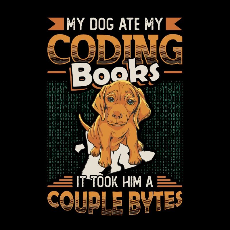 Dog Bytes Code Computer Joke Programming