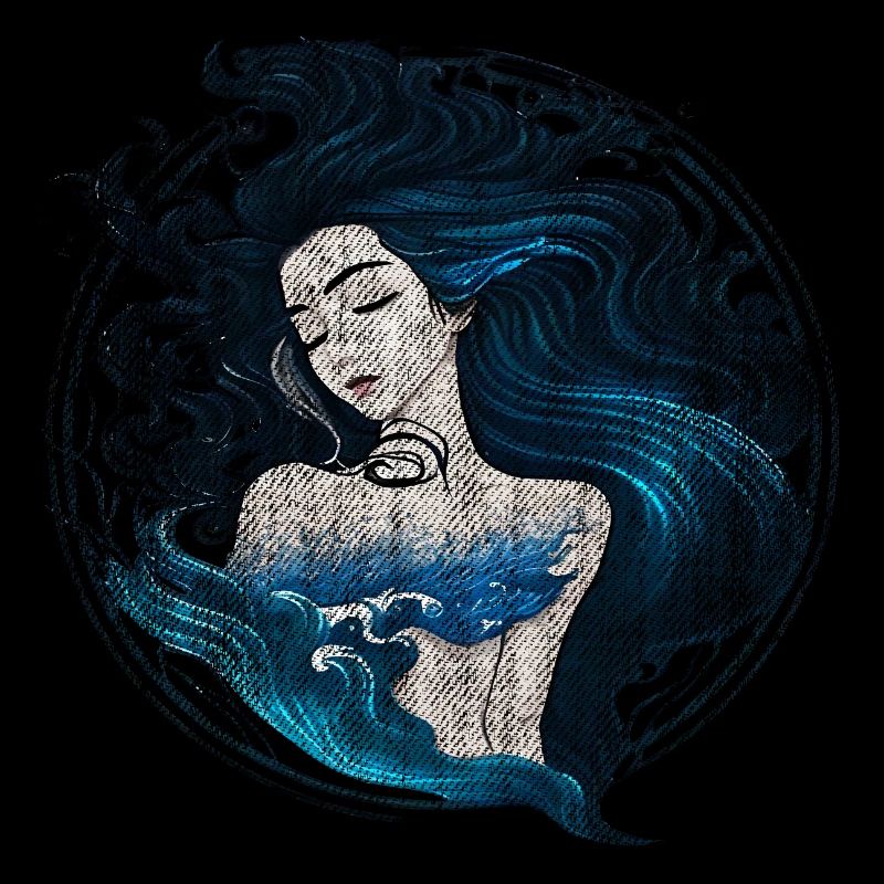 Femme sirène sirène usagée endormie