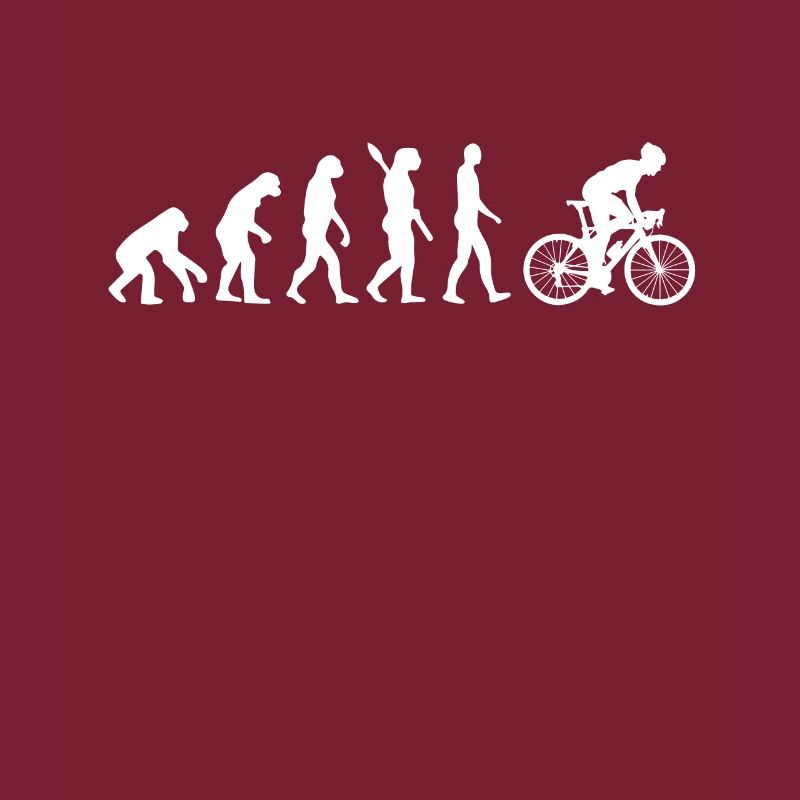 Rennradfahrer - Evolution des Menschen / Darwin