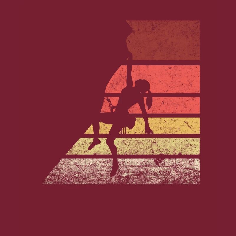 Klettern Retro Silhouette