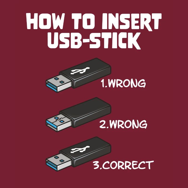 How To Insert USB Stick Funny Programmer Meme