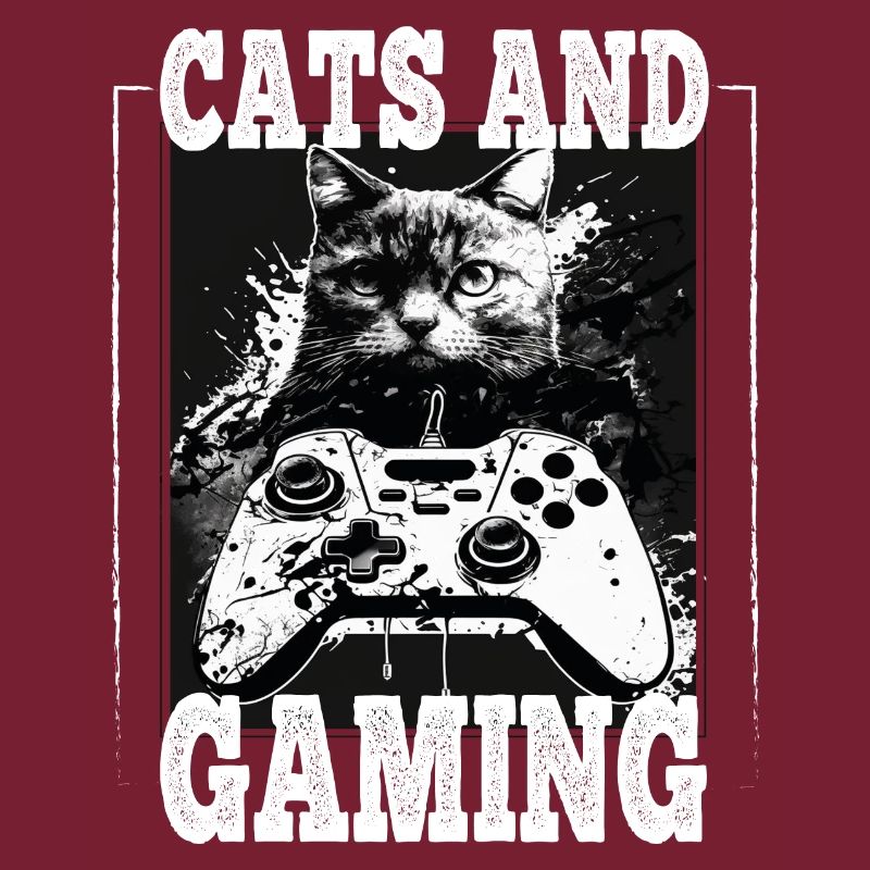Cats and Gaming Katze Kätzchen Controller Zocken