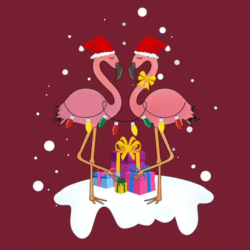 Flamingo-Weihnachten. Weihnachtsgeschenk