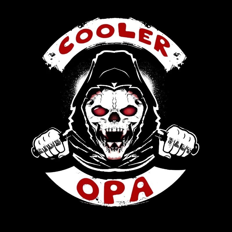 cooler opa grossvater biker t-shirt bester opa