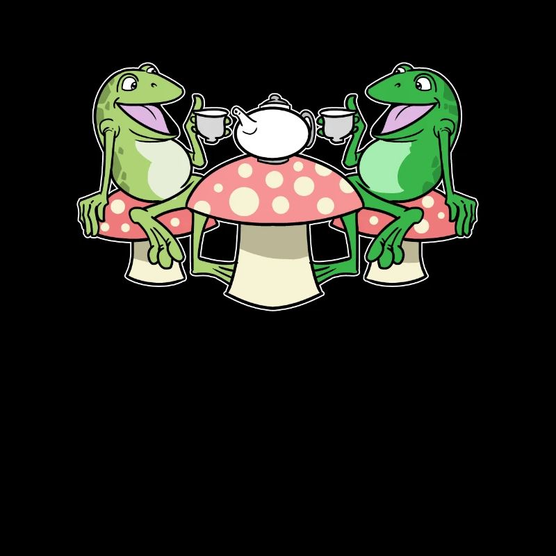 Cottagecore Esthétique Frog Tea Time Fairycore