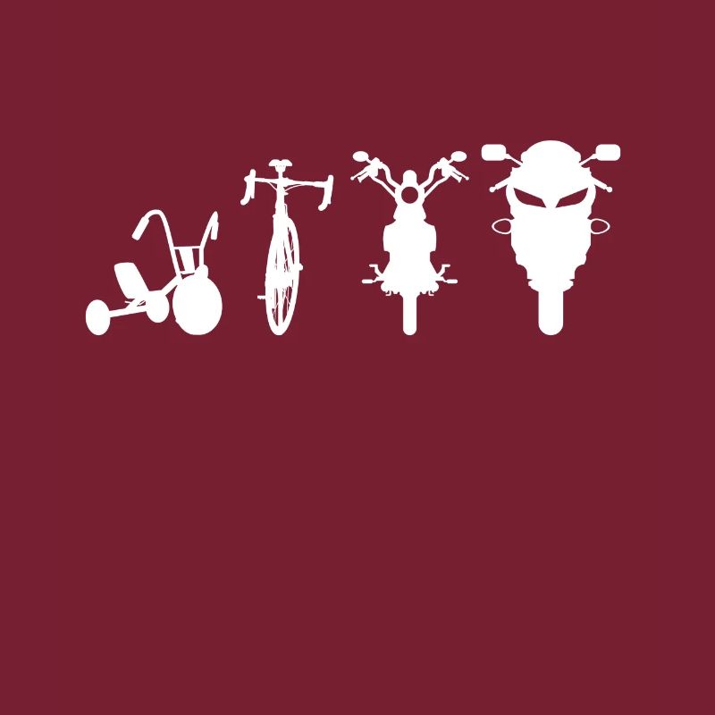 Motorcycle evolution motorcyclist scooter gift