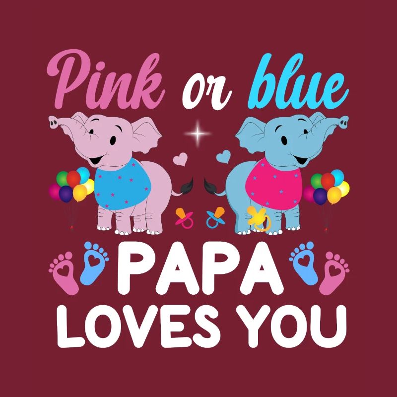 Pink Oder Blue Daddy Liebt Dich Geschlecht