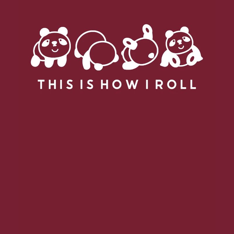 C'est comme ça que je roule un joli panda ours
