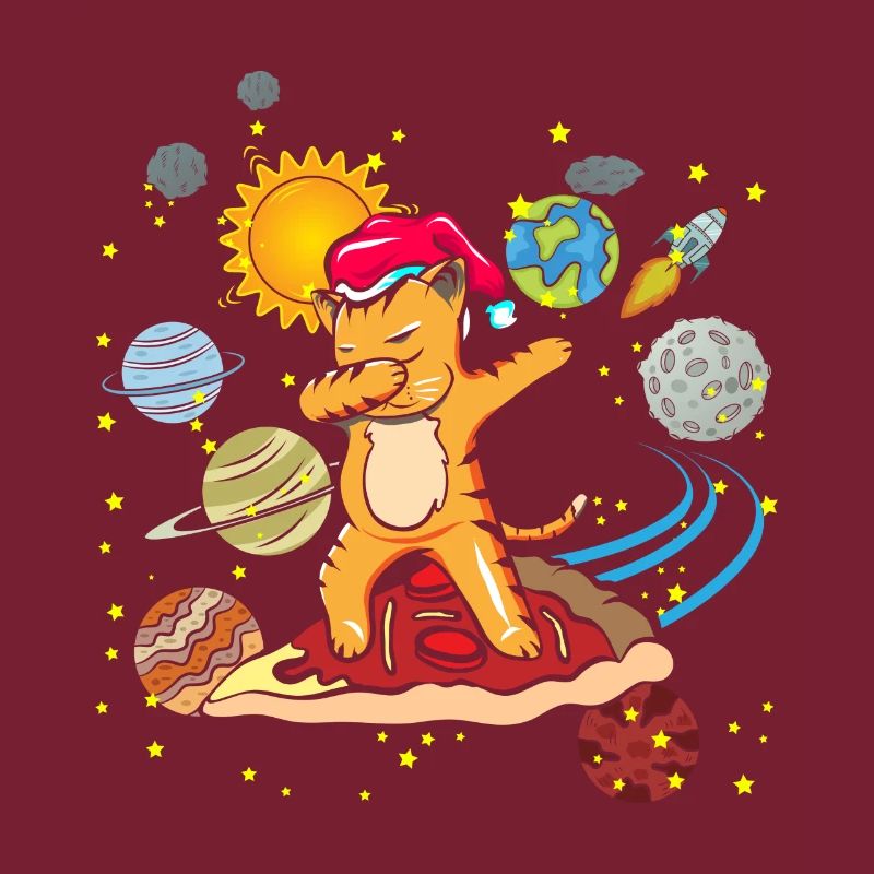 Dabbing cat DAB pizza space gift space