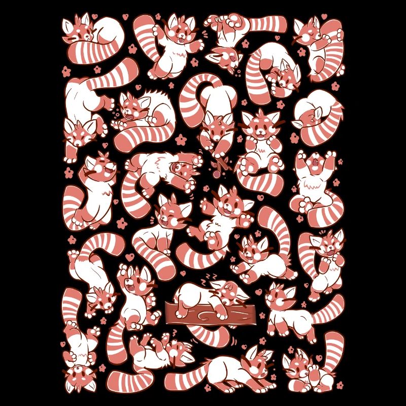 Red Panda Spread All over Pattern