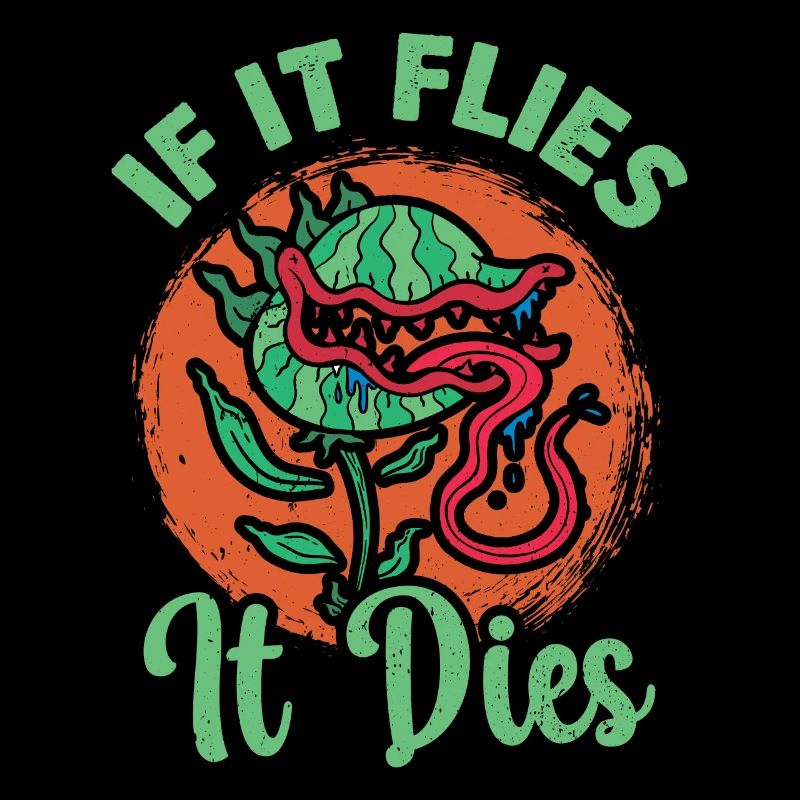 "if it flies it dies" Bold statement design