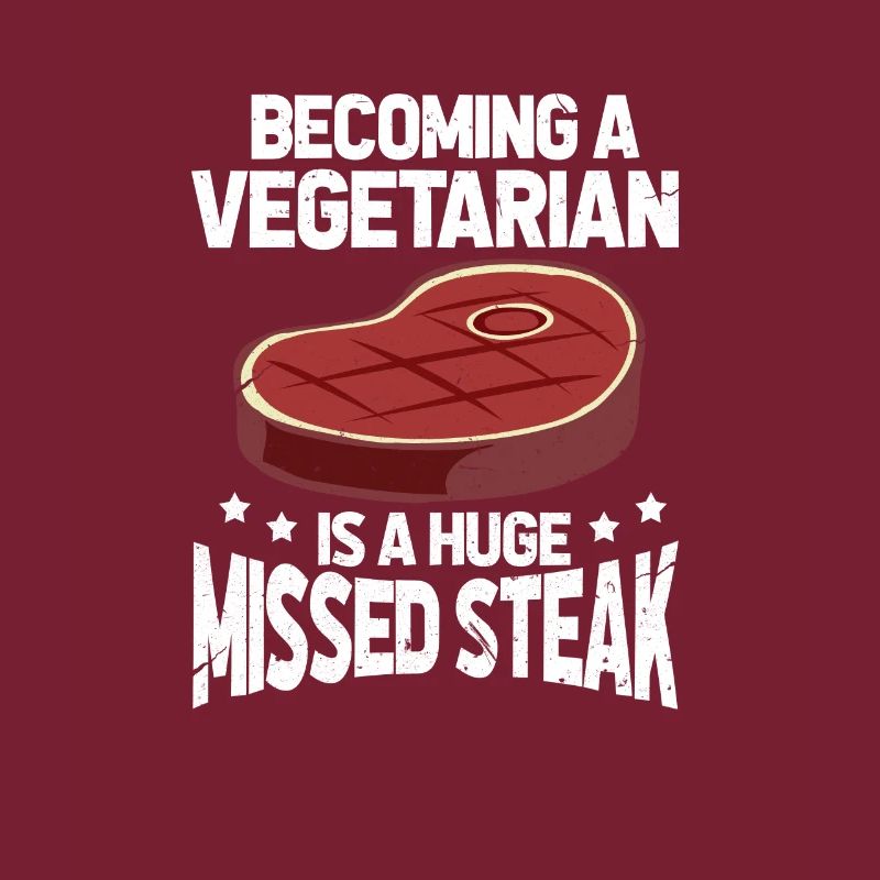Fleischesser Steak Fleisch Vegetarier Geschenk