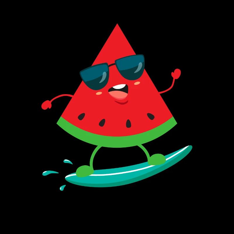 Watermelon Surf Melon Summer Fruit Design