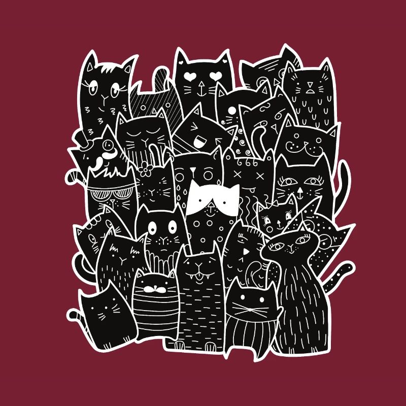 Cute Black Cats Pattern