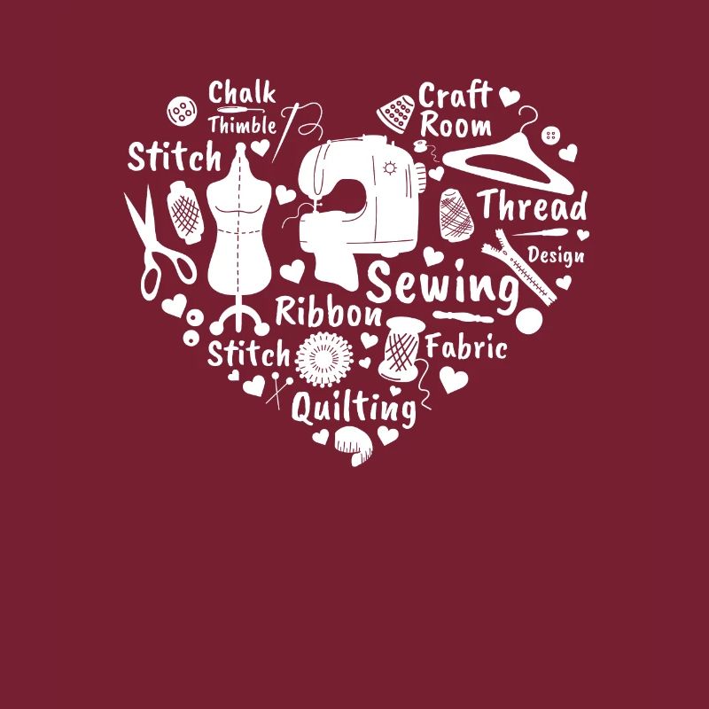 Sewing Lover Sewing Machine Sewing Heart