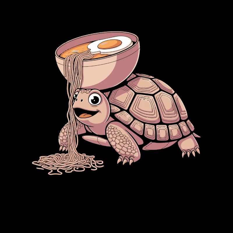 Happy Tortoise, Die Eine Heiße Schüssel Ramen Mit