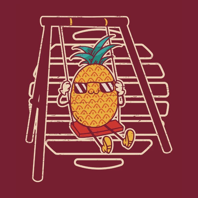 Pineapple On A Swing Hawaiian Summer Tropical