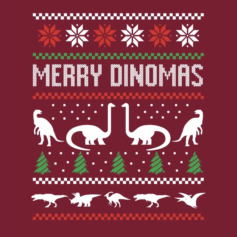 Dino Dinosaur Pull de Noël moche Joyeux Dinomas