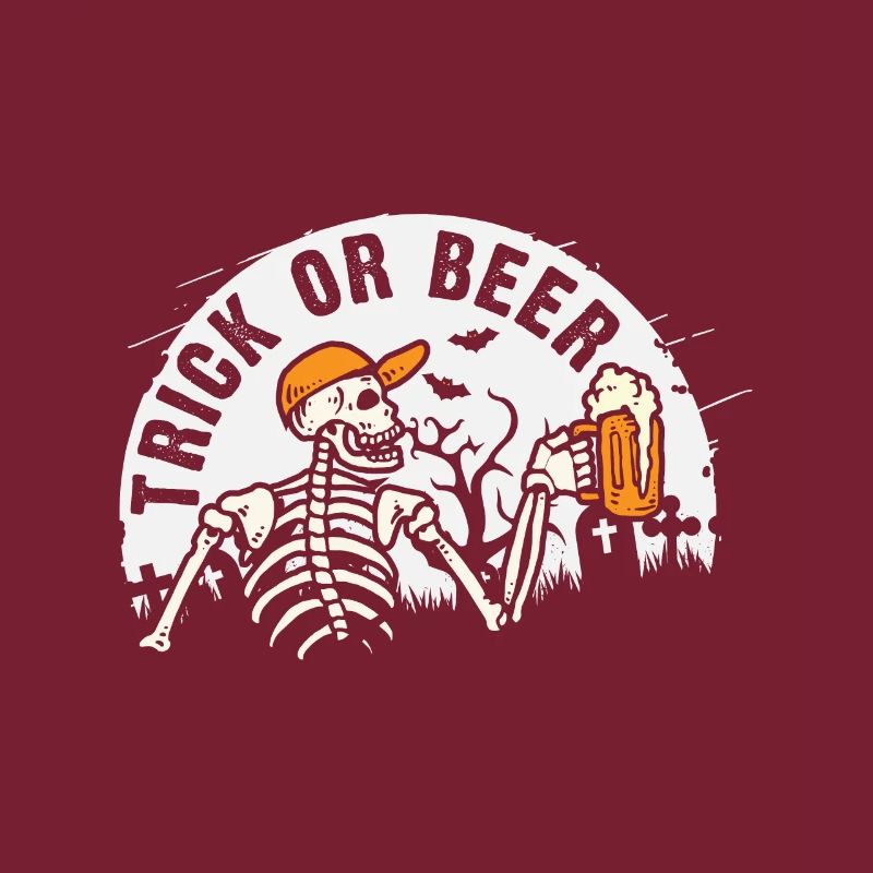 Süßes oder Bier Halloween skelett witzig