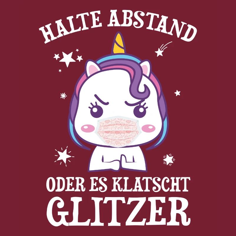 Einhorn Halte Abstand Oder Es Klatscht Glitzer