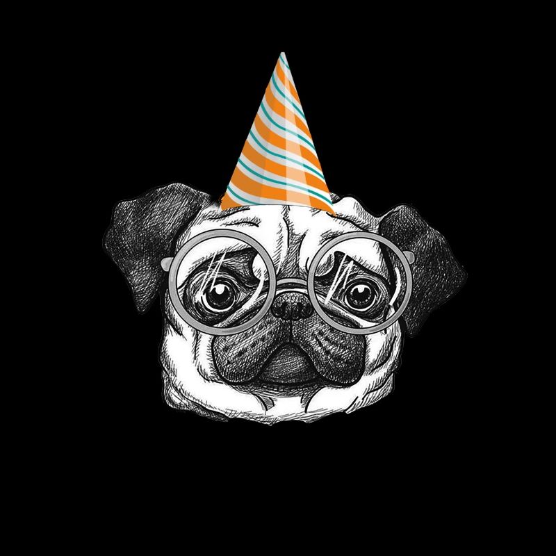Mops Geburtstagsgeschenk Geburtstagshut Mopshalter