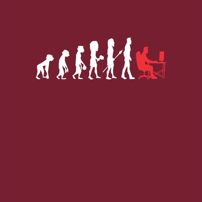 Gamer evolution gaming nerd gambler computer