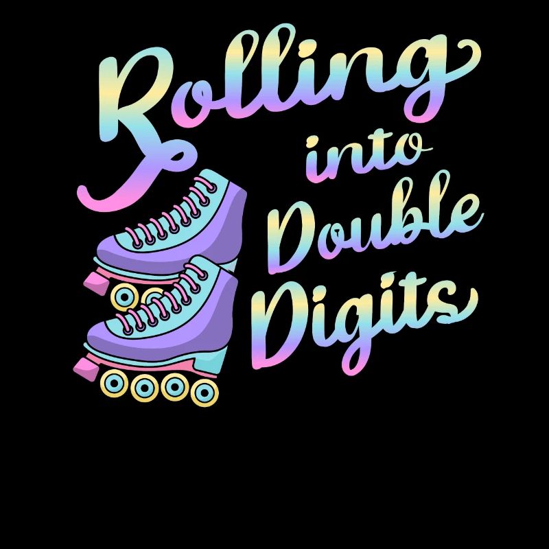 Rolling Into 10 Double Digits Floral Skaters 10.
