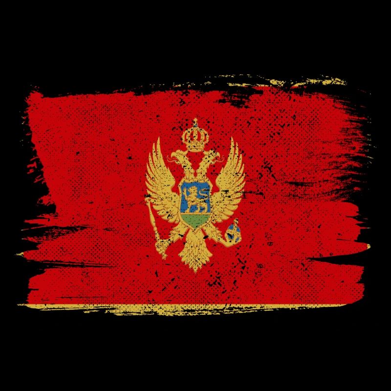 Drapeau du Monténégro drapeau paix Vintage