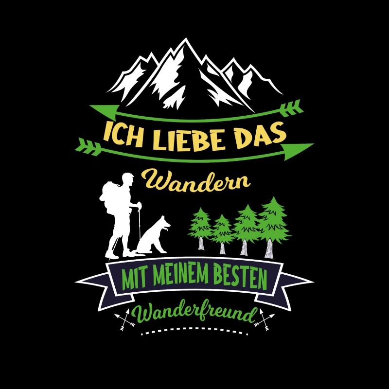 Ich liebe Wandern mit Hund Wanderer Schäferhund