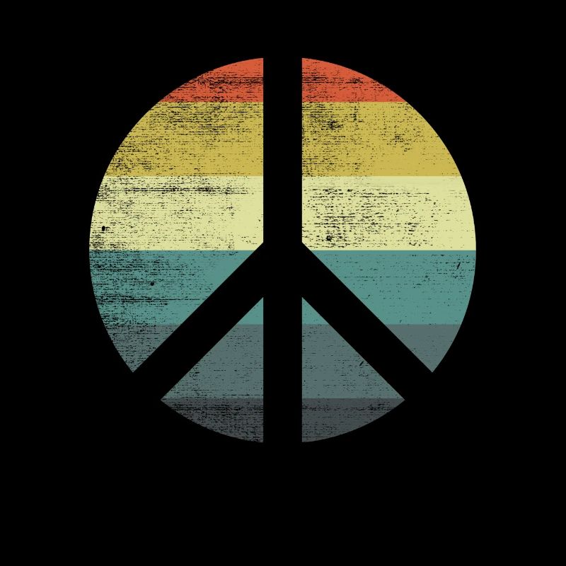 Retro Vintage Design Friedenszeichen Peace Zeichen