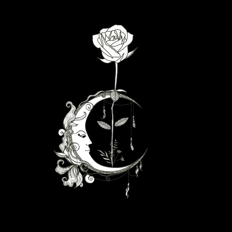 Witchcraft Moon rose occulte