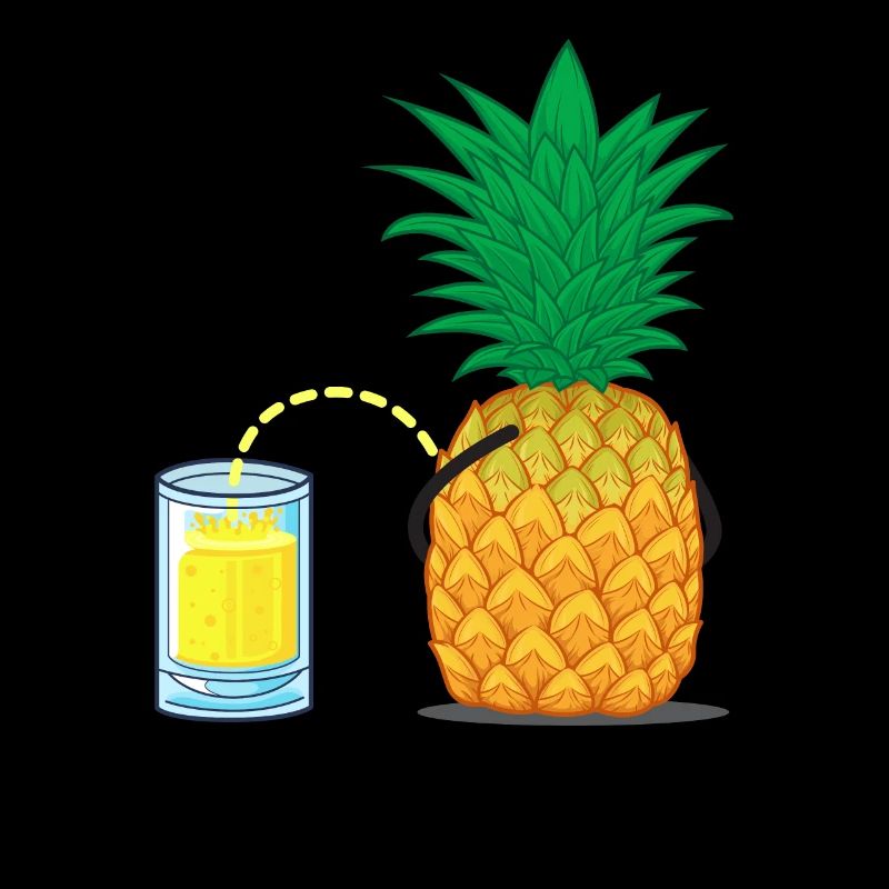 Witzige Ananas Ananassaft