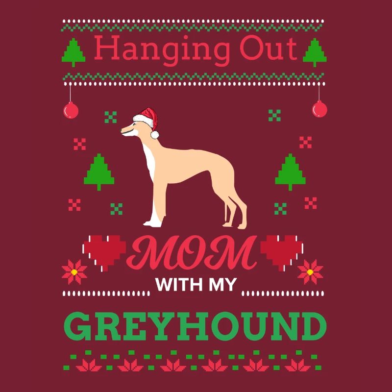 Windhund hässliche Weihnachten Pullover Xmas Geschenk
